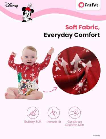 Disney Princess Ariel Belle Mickey Minnie Mouse Winnie the Pooh Baby Clothes Long Snap Bodysuit for Newborn to Infant in Kuwait