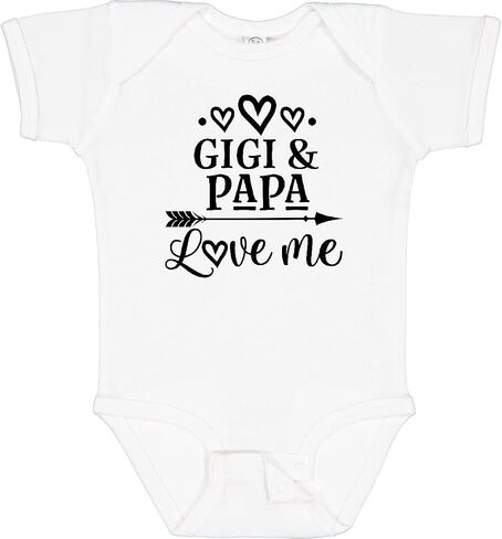 inktastic Gigi and Papa Love Me Baby Bodysuit in Saudi Arabia