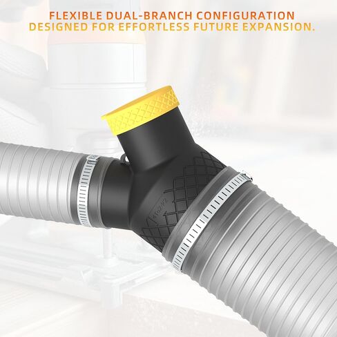 4" to 2-1/2" 2-Way dust collection hose Splitter Junction Fitting Universal Fit for Shop Vacs and Dust Collectors in Saudi Arabia