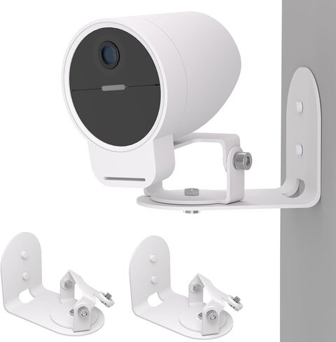 حامل حائط معدني آمن من Teccle متوافق مع سلسلة كاميرات SimpliSafe الخارجية 2 وكاميرا SimpliSafe الخارجية، مضادة للسقوط، دعامة تثبيت دوارة قابلة للتعديل 360 درجة in Kuwait