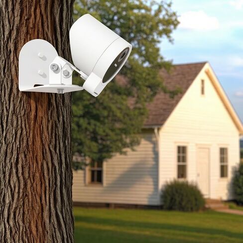 حامل حائط معدني آمن من Teccle متوافق مع سلسلة كاميرات SimpliSafe الخارجية 2 وكاميرا SimpliSafe الخارجية، مضادة للسقوط، دعامة تثبيت دوارة قابلة للتعديل 360 درجة in Kuwait