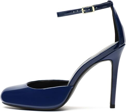 للجنسين الرجال النساء جولة تو الكعب العالي Stiletto براءات الاختراع والجلود الكعوب الكاحل حزام مضخات فستان أنيق أحذية الحفلات in Kuwait