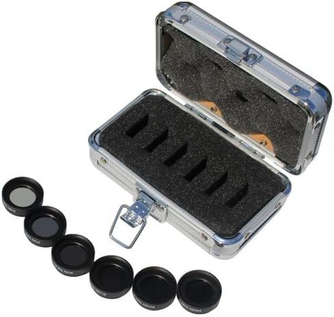PUSOKEI 6 Pcs 1.25 Inch Telescope ND Filter Kit, ND2 ND4 ND8 ND16 ND32 ND64 Telescope Eyepiece Filter Set with Aluminum Alloy Case, for Astronomical Telescope Eyepiece in Saudi Arabia
