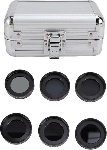 PUSOKEI 6 Pcs 1.25 Inch Telescope ND Filter Kit, ND2 ND4 ND8 ND16 ND32 ND64 Telescope Eyepiece Filter Set with Aluminum Alloy Case, for Astronomical Telescope Eyepiece in Saudi Arabia