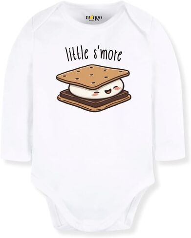 Little S'More Baby Bodysuit, Kids & Toddler T-Shirt – Cute Marshmallow Outfit for Boys Girls Chocolate Tee in Saudi Arabia