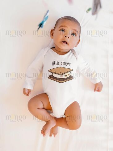 Little S'More Baby Bodysuit, Kids & Toddler T-Shirt – Cute Marshmallow Outfit for Boys Girls Chocolate Tee in Saudi Arabia