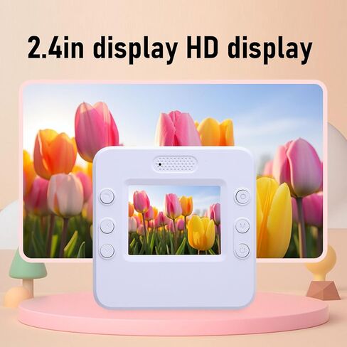 Diydeg Instant Print Camera for Kids, 24MP 2.4in 1080P HD Screen Digital Camera with Print Paper, Built in Fun Frames and Filters, for Christmas Birthday Gifts Toys (White) in Saudi Arabia