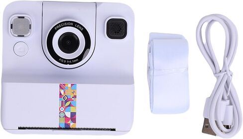 Diydeg Instant Print Camera for Kids, 24MP 2.4in 1080P HD Screen Digital Camera with Print Paper, Built in Fun Frames and Filters, for Christmas Birthday Gifts Toys (White) in Saudi Arabia