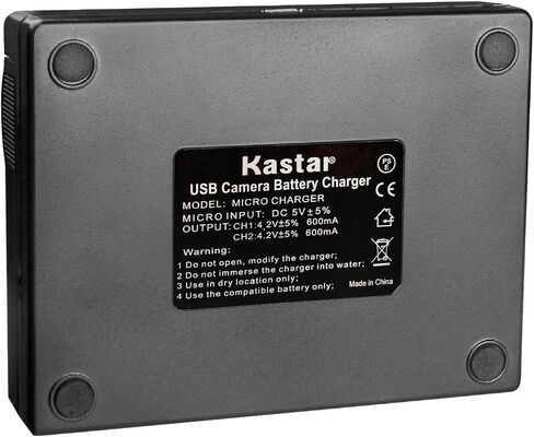 Kastar 2X Battery + USB Dual Charger for Kod KLIC-5001 and Easyshare P712 P850 P880 Z730 Z760 Z7590 DX6490 DX7440 DX7590 DX7630 Sanyo DB-L50 DMX-WH1 HD1010 FH11 HD2000 VPC-WH1 HD2000 HD1010 HD1000 in Saudi Arabia