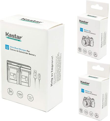 Kastar 2X Battery + USB Dual Charger for Kod KLIC-5001 and Easyshare P712 P850 P880 Z730 Z760 Z7590 DX6490 DX7440 DX7590 DX7630 Sanyo DB-L50 DMX-WH1 HD1010 FH11 HD2000 VPC-WH1 HD2000 HD1010 HD1000 in Saudi Arabia
