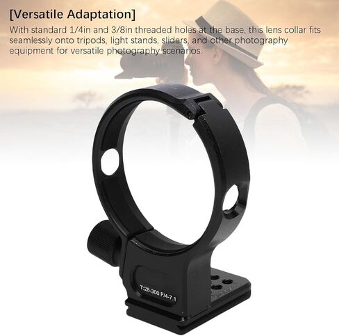 Zopsc for Tamron T28 300mm Tripod Collar Ring, Lens Support Bracket with Quick Release Plate, 1 4 and 3 8in Threaded Hole for Tripod Monopod, Anti Slip Aluminum Alloy Mount in Saudi Arabia