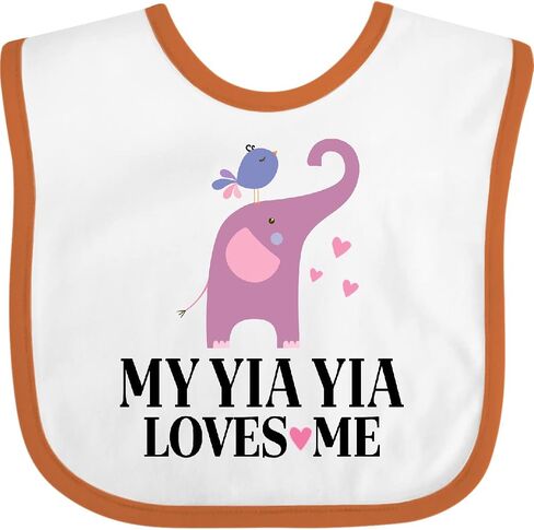 إنكتاستيك My Yia Yia Loves Me Grandchild Baby Bib in Saudi Arabia