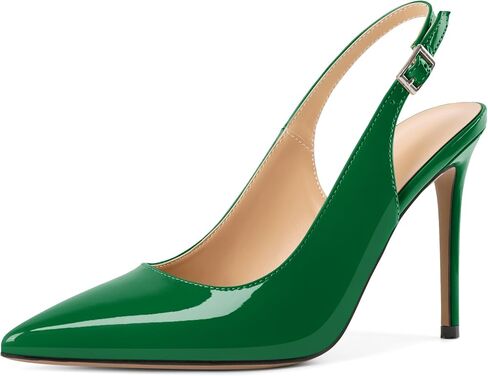 Mettesally Women's Slingback High Heels Pointed Toe Pumps Stiletto Heel Ankle Strap Party Office Dress Shoes in Kuwait