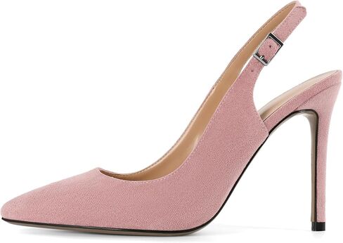 Mettesally Women's Slingback High Heels Pointed Toe Pumps Stiletto Heel Ankle Strap Party Office Dress Shoes in Kuwait