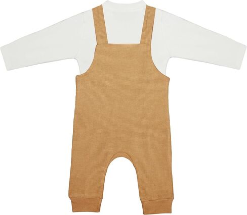Cotton Waffle Baby Overall/Romper Cute Dog Design With Long Sleeve Tshirt For Newborns & Infants Baby Boys and Girls in Saudi Arabia