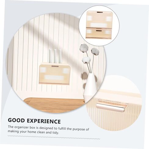 Homoyoyo 2pcs Wall Mount Router Storage Box Durable Cable Management Organizer WiFi Router Shelf with Strong Load-Bearing Capacity for Transparent Design in Saudi Arabia