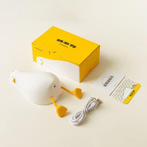Benson Lying Flat Duck Night Light, Existential Crisis Duck Lamp, 3-Level Dimmable Rechargeable DuckyLay Lamp, Silicone Touch Control Nursery Nightlight for Breastfeeding, Kids Room Decor in Saudi Arabia