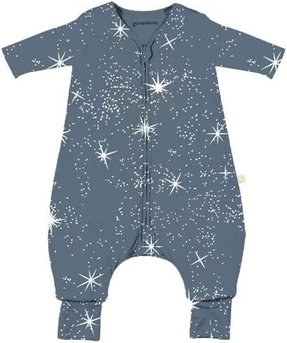 GUNAMUNA Long Sleeve Footie Sleep Sack 2.5 TOG, Quick Diaper Change Zipper, Convertible Foot Cuffs, No-Slip Grips in Saudi Arabia