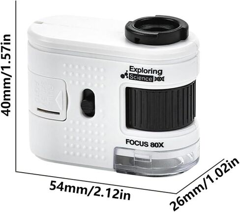 Portable Pocket Microscope Stereo Small Microscope LED Light Source for Kids School Home Educational in Saudi Arabia