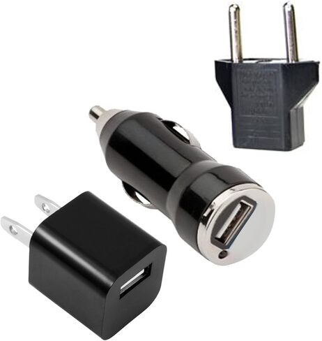 مجموعة طاقة AC/DC كاملة لـ GoPro Hero 3+ وHero 4 (غير متوافقة مع Hero 3 والأقدم) تتضمن كابل طاقة USB، وممر خلفي مقاوم للماء، و3 مقابس محول (تيار متردد أمريكي وأوروبي وتيار مستمر للسيارة in Kuwait