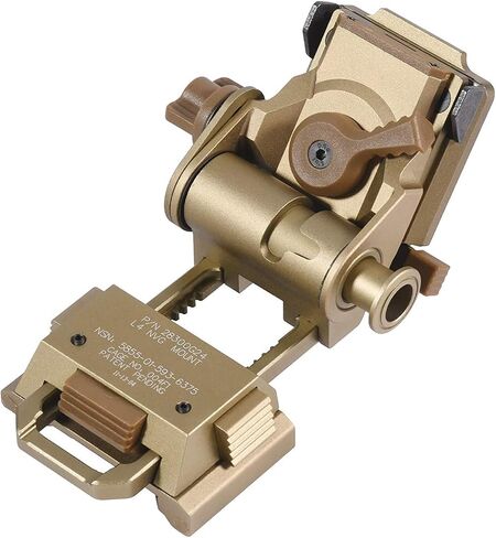 نظارات الرؤية الليلية NVG Mount لـ L4G24 خوذة معدنية للتركيب، حامل وحيد القرن خوذة تكتيكية معدنية كاملة للتركيب باستخدام الحاسب الآلي PVS15/18 لون رملي in Kuwait
