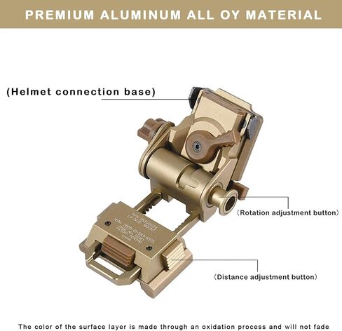 نظارات الرؤية الليلية NVG Mount لـ L4G24 خوذة معدنية للتركيب، حامل وحيد القرن خوذة تكتيكية معدنية كاملة للتركيب باستخدام الحاسب الآلي PVS15/18 لون رملي in Kuwait