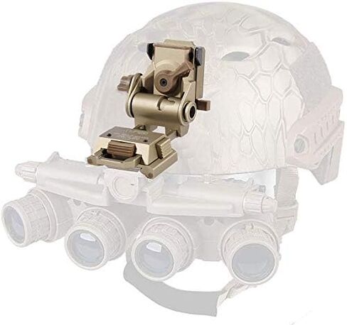 نظارات الرؤية الليلية NVG Mount لـ L4G24 خوذة معدنية للتركيب، حامل وحيد القرن خوذة تكتيكية معدنية كاملة للتركيب باستخدام الحاسب الآلي PVS15/18 لون رملي in Kuwait