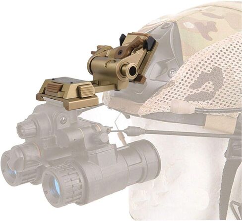 نظارات الرؤية الليلية NVG Mount لـ L4G24 خوذة معدنية للتركيب، حامل وحيد القرن خوذة تكتيكية معدنية كاملة للتركيب باستخدام الحاسب الآلي PVS15/18 لون رملي in Kuwait