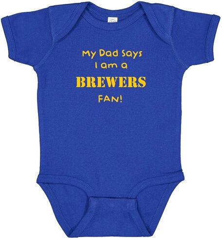 My Dad Says I am a Brewers Fan Baby Bodysuit in Saudi Arabia