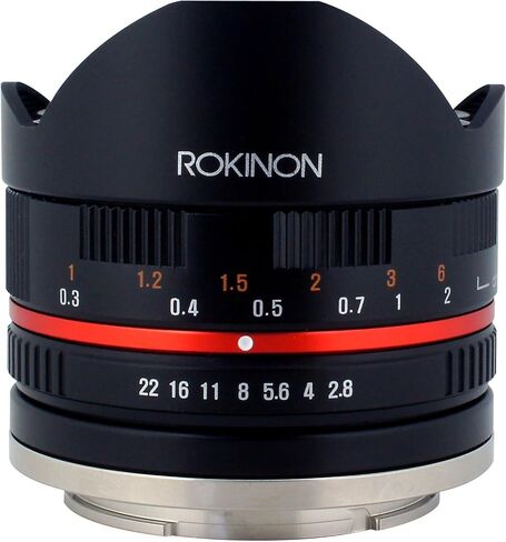 عدسة Rokinon 8 مم F2.8 UMC Fisheye II (أسود) ثابتة لكاميرات Sony E-Mount (NEX) (RK8MBK28-E) (متجددة) in Kuwait