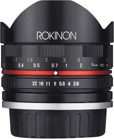 عدسة Rokinon 8 مم F2.8 UMC Fisheye II (أسود) ثابتة لكاميرات Sony E-Mount (NEX) (RK8MBK28-E) (متجددة) in Kuwait