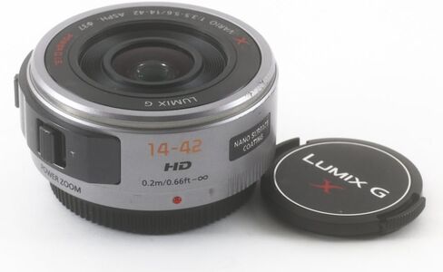 Panasonic LUMIX G X VARIO PZ 14-42mm/F3.5-5.6 ASPH./POWER O.I.S. | H-HS12042 Silver - International Version (No Warranty) in Kuwait