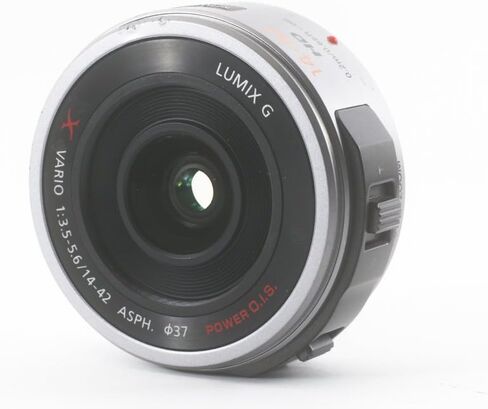 Panasonic LUMIX G X VARIO PZ 14-42mm/F3.5-5.6 ASPH./POWER O.I.S. | H-HS12042 Silver - International Version (No Warranty) in Kuwait