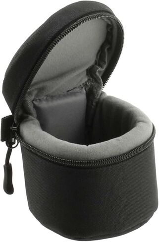 Navitech Black Water Resistant Camera Lens Protective Case Pouch - Compatible with Canon RF 16mm F2.8 STM Lens in Saudi Arabia
