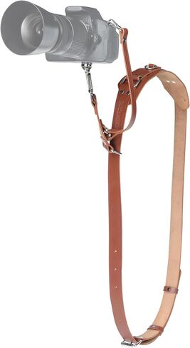 One Single Camera Crossbody Leather Strap Harness For Professional Photographers With Quick Release Gear DSLR/SLR in Saudi Arabia
