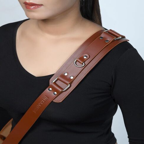 One Single Camera Crossbody Leather Strap Harness For Professional Photographers With Quick Release Gear DSLR/SLR in Saudi Arabia