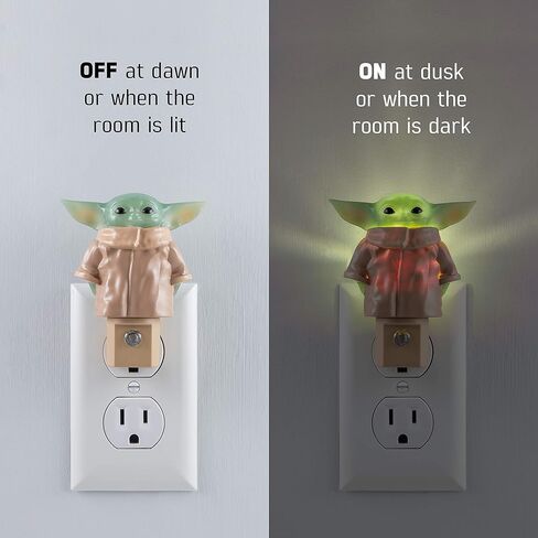 ستار وورز مفتاح حائط الطفل، يعمل بالبطارية، ضوء ليلي، لاسلكي، بيبي يودا، مندالوري، تشغيل/إيقاف، مفتاح إضاءة LED، مثالي لغرف النوم والحمامات وغرفة الأطفال وغرفة الألعاب والمزيد، 53291 in Kuwait