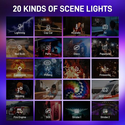 مجموعة إضاءة فيديو GVM RGB LED، مصابيح استوديو مطورة 800D 6X مع عدسة بصرية، إضاءة تصوير فوتوغرافي مع 20 وضعًا للمشهد، مصابيح لوحة مع 19500 لوكس/0.5 متر، تصوير، محتوى، محمول، عبوتان in Kuwait