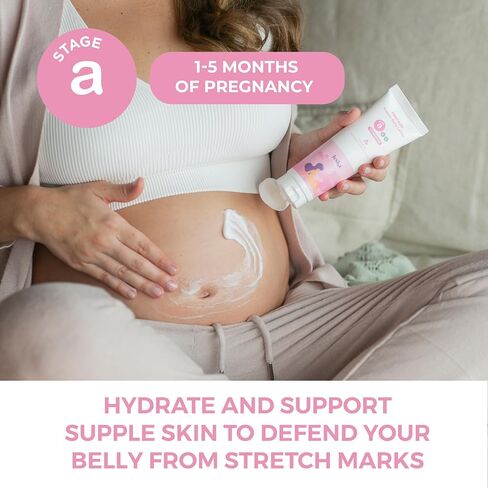 Leska Maternity Lotion & Oil | STAGE A: PREPARE & SOOTHE Supple Belly Lotion & Happy Belly Oil (Pregnancy Months 1-5) | Part of a Complete 3-Stage Pregnancy Skincare System | New Mom Gifts (4-4.22oz) in Saudi Arabia