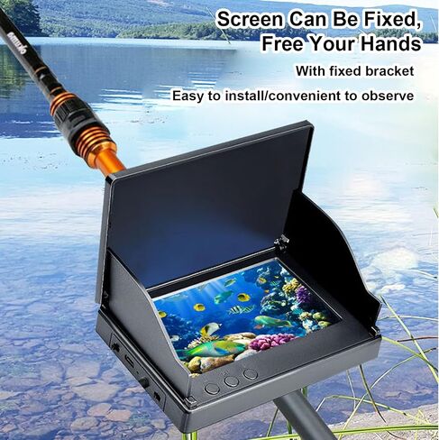 Underwater Fishing Camera Kit, 4.3 Inch IPS Monitor Portable Fish Finder with Infrared Night Vision Light for Ice Lake, Boat, Sea, Kayak, Fishing in Saudi Arabia