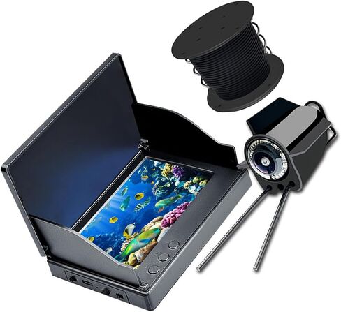 Underwater Fishing Camera Kit, 4.3 Inch IPS Monitor Portable Fish Finder with Infrared Night Vision Light for Ice Lake, Boat, Sea, Kayak, Fishing in Saudi Arabia