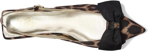 صندل نسائي من Lilly Pulitzer بتصميم Brit Leopard Bow Slingback in Kuwait