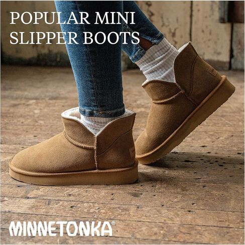 حذاء نسائي من Minnetonka للكاحل مصنوع من الجلد السويدي المقاوم للماء in Saudi Arabia