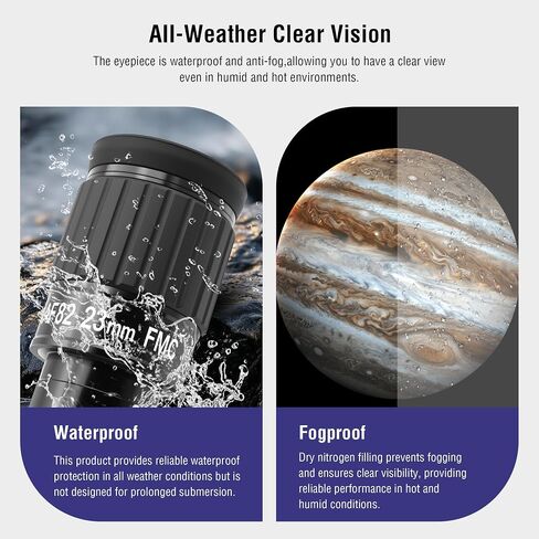 Astromania 2 Inches Ultra Wide Angle Eyepiece for Planetary and Deep Space, 82 Degree 23mm UWA Eyepiece - Bundle with - ED Barlow Lens 2X, 2 Inch Fully Multi-Coated Metal Barlow Lens in Saudi Arabia