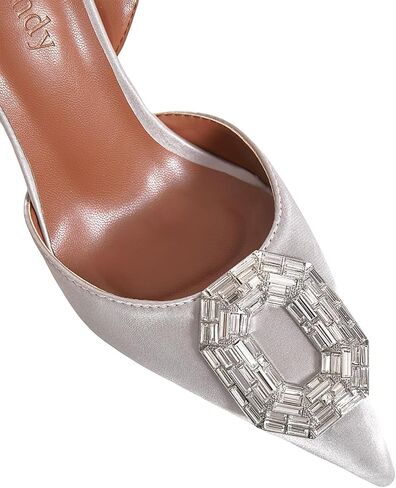 Vertundy Women's Rhinestone Slingback Pumps Pointed Toe Satin Crystal Stiletto High Heels Sandals Party Wedding Bride Pump Dress Shoes in Saudi Arabia