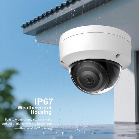 كاميرا DS-2CD2183G2-IU Acusense 4K 8MP IP خارجية، كاميرا PoE 2.8 مم مع صوت، ميكروفون مدمج للصوت في الوقت الحقيقي، WDR، IP67 IK10، H.265+ اكتشاف الإنسان، دعم ترقية البرامج الثابتة، أسود in Kuwait