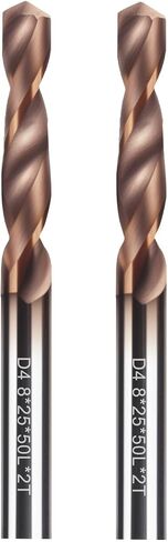 1/4" Solid Carbide Drill Bits for Stainless Steel Hardened Steel Cast Iron Alloy Copper, 2PCS in Saudi Arabia