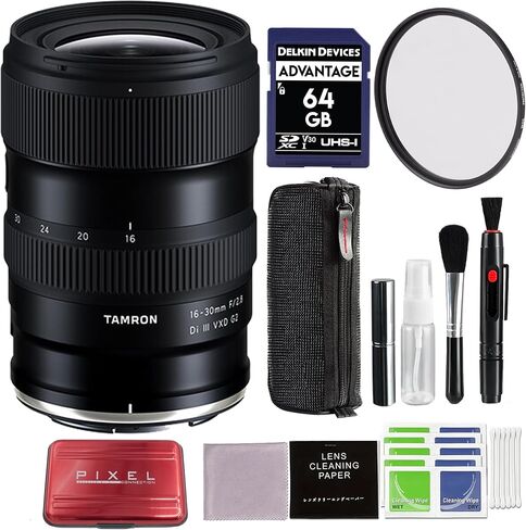 عدسة Tamron مقاس 16-30 مم f/2.8 Di III VXD G2 متوافقة مع حامل Nikon Z مع الملحقات المتقدمة وحزمة السفر | AFA064Z700 | عدسة تامرون 16-30 ملم in Kuwait