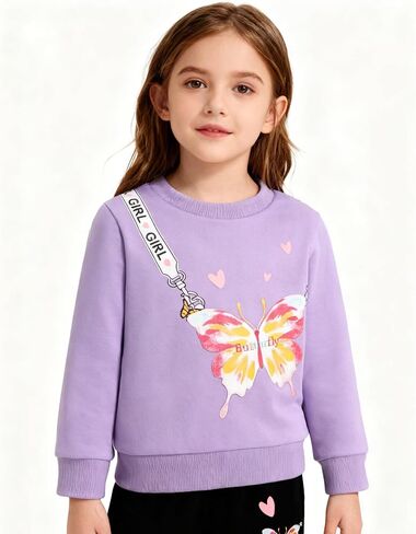 Toddler Girl Clothes 2Pcs Little Girls Outfits Long Sleeve Crewneck Shirt+Pants 12M-5T Kids Clothing in Saudi Arabia