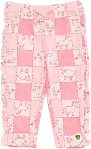 John Deere Farm Baby Girls Bodysuit, Pants and Hat 3 Piece Outfit Set Newborn to Infant Sizes (3-6 Months - 9-12 Months) in Saudi Arabia